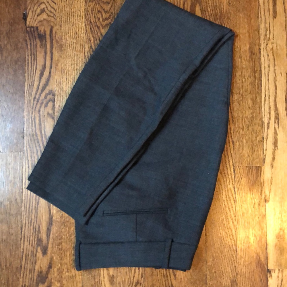 Charcoal gray wool ankle pants